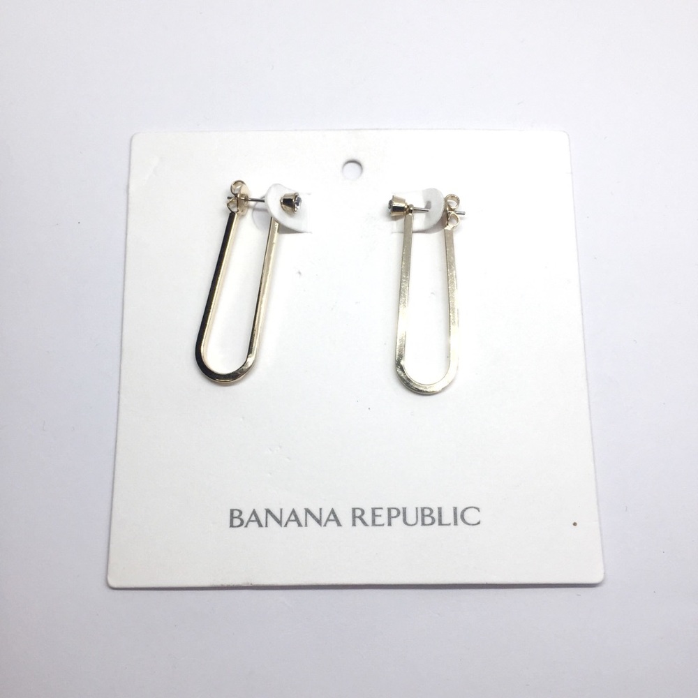 NWT Banana Republic Gold Pin Earrings - Picture 1 of 4